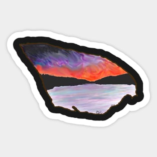 Sunset in Hood River Sticker